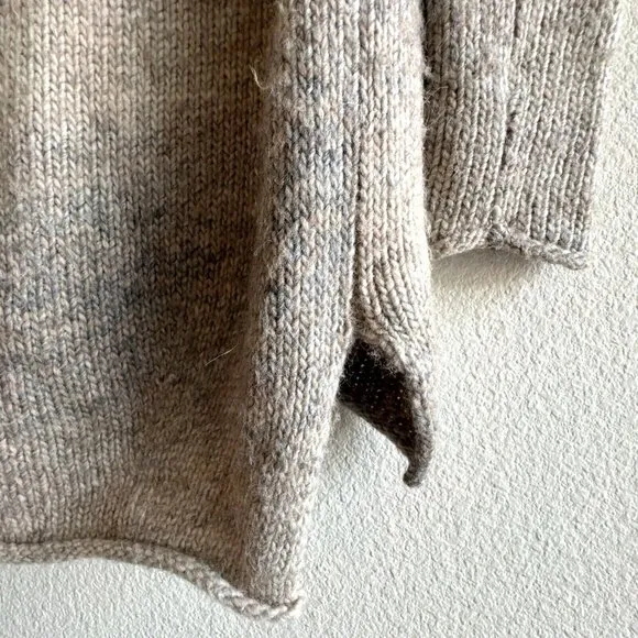 Wilfred Aritzia Alpaca blend Cowl Neck Oversized Ombre Beige Grey Sweater Small