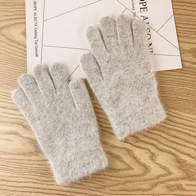 women's winter  cute plush warm  winter gloves